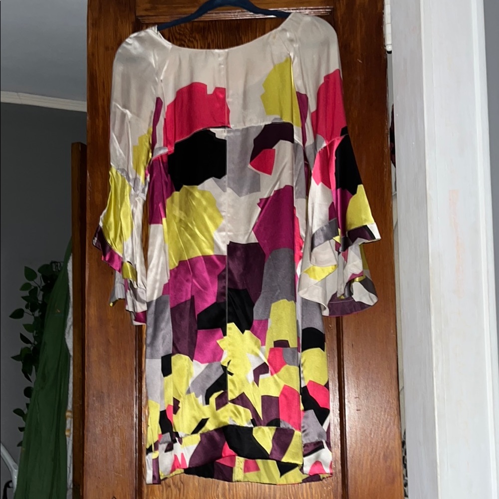 French Connection Multicolor Abstract Midi Dress